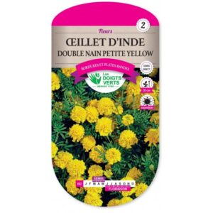 Oeillet d'Inde double nain petite yellow